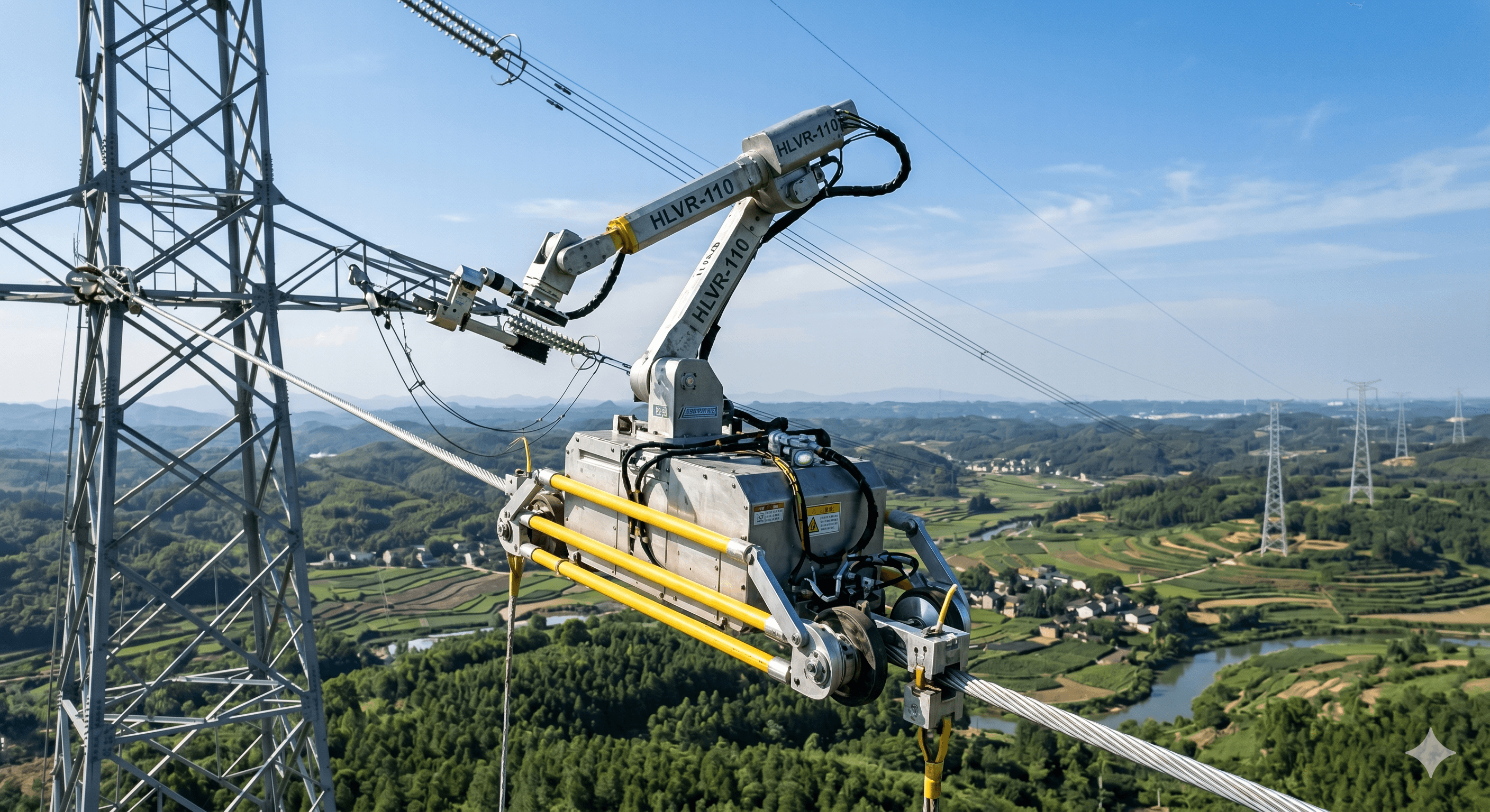 SPC-002 110kV live-line robot working on transmission line